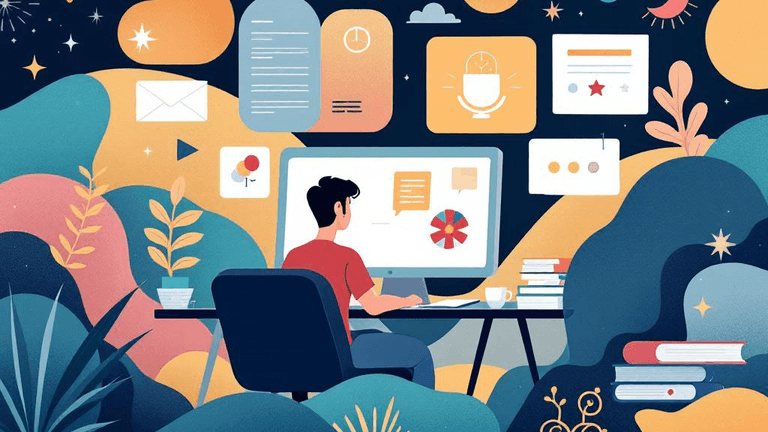 A professional blog header illustration for an article about Remote Work & Freelancing.Context: Most freelancing advice ...