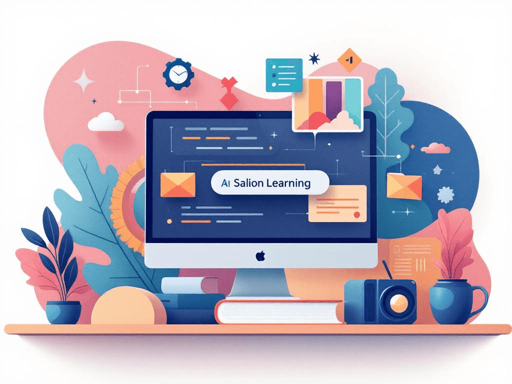 A professional abstract illustration representing the concept of How to Build a Stack That Works in Online Learning & EdTech