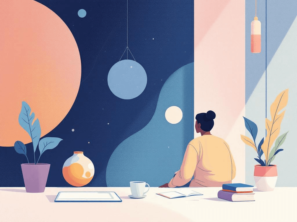 A professional abstract illustration representing the concept of Why Standard Boundaries Collapse in Remote Work & Freelan...